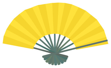 金扇子のイラスト ベクター素材