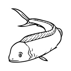 fish sketch vector illustration