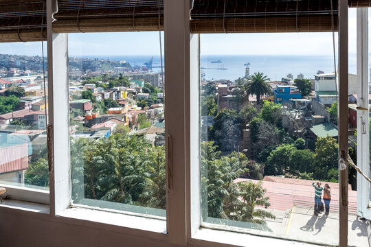 A view of Valparaiso Bay from La Sebastiana Museum House, Pablo Neruda&rsquo;s house. 