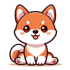 A cute little Shiba dog. Generative ai