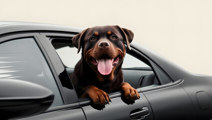 Dog Enjoying a Car Ride