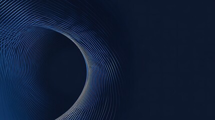 Abstract Blue Curved Lines with Dark Background