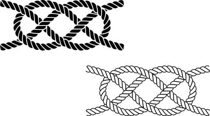Wake knot ormond rope Knot icon set © Kuning