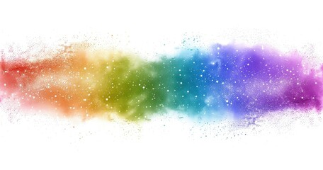 A colorful abstract splash representing a cosmic or artistic theme isolated on white background.