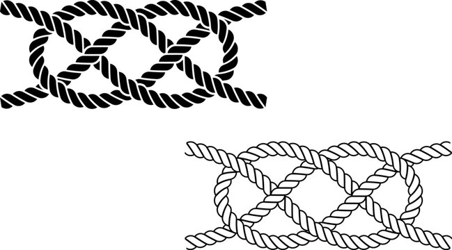 Wake knot ormond rope Knot icon set