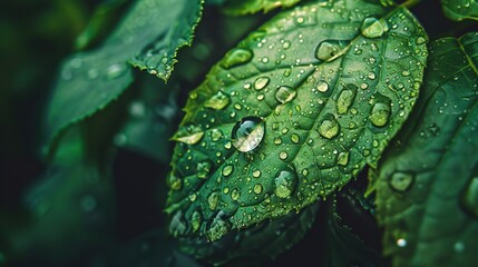 Droplet on leaf wallpaper