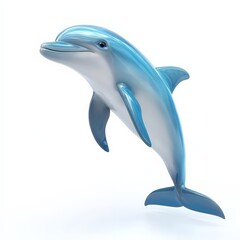 Fototapeta premium Blue Dolphin Jumping Out of Water.