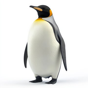 recommend clip art: Emperor Penguin Standing on White Background.