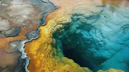 Fototapeta premium Hot spring wallpaper
