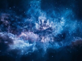 Obraz premium A mesmerising view of a star-filled night sky with the Milky Way prominently displayed, showcasing the vast beauty and mystery of the cosmos.