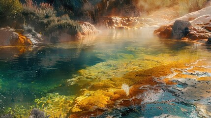 Hot spring wallpaper