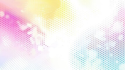 A colorful abstract background with gradient dots and soft hues for design use.