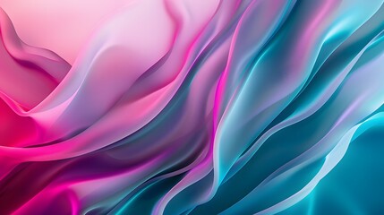Obraz premium Illustration of A visually striking abstract gradient, moving from rich magenta to vibrant turquoise, with flowing lines and a modern, chic vibe. Ai Generate. 