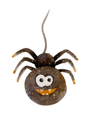 A Cute and Cheerful Cartoon Spider Character Featuring a Bright and Smiling Face