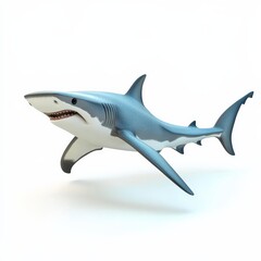 Obraz premium Great White Shark Swimming in Water.