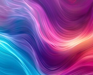 Obraz premium Illustration of A visually striking abstract gradient, moving from rich magenta to vibrant turquoise, with flowing lines and a modern, chic vibe. Ai Generate. 