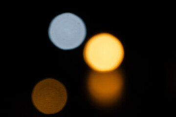 Blurred lights with bokeh effect Background
