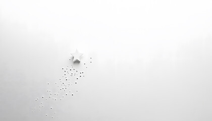 A mostly blank background with a small, centered design, like a tiny star or dot, emphasizing simplicity and space