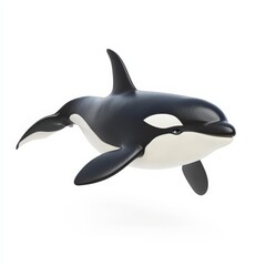 Naklejka premium Orca whale isolated on white background.