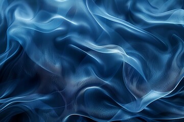 Flowing Blue Fabric Texture: Abstract Background