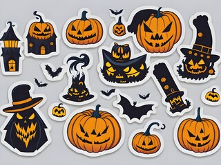 halloween theme stickers collection