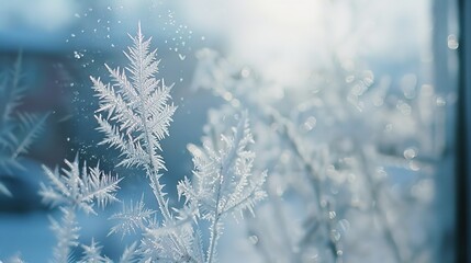 Frost on window wallpaper