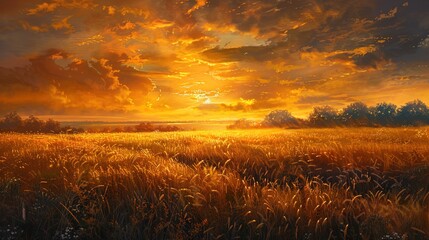 Golden field wallpaper