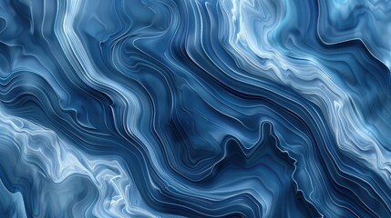Fototapeta premium A swirling abstract pattern in shades of blue and white, resembling fluid movement.