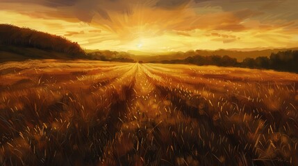 golden field wallpaper