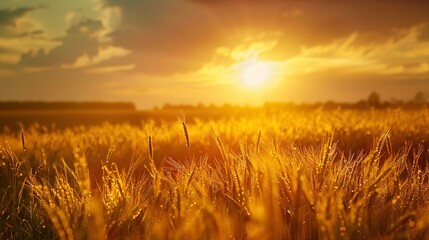 Fototapeta premium golden field wallpaper