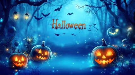 attractive  view of background with a hallowen theme "Halloween "written on the Background. .