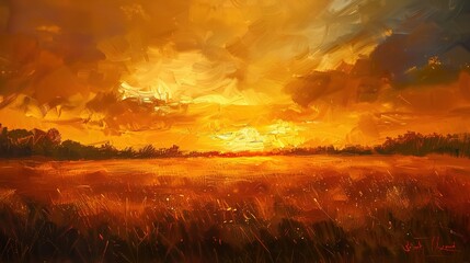 Fototapeta premium golden field wallpaper