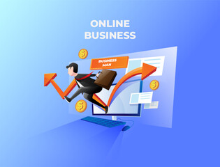 3d Store and online shopping with clean elegant 3D design 3D Mobile Online Shopping Concept. Digital marketing Online shopping illustration with smartphone shopping or store
