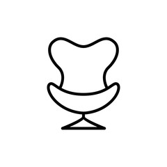 Chair icon in thin line style vector illustration graphic design