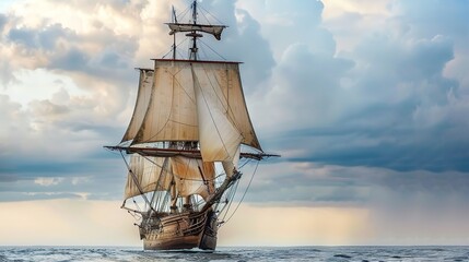 Fototapeta premium ship sailing wallpaper
