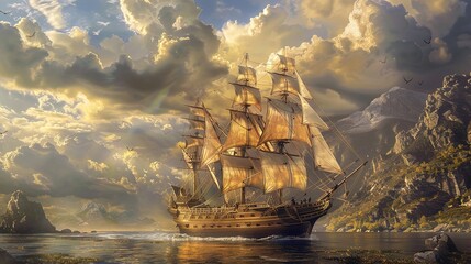 Sailing boat wallpaper