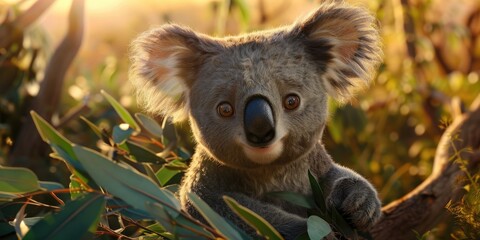 Obraz premium Koala Bear Character Product Photo for Advertising