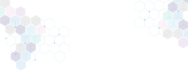 Vector illustration of hexagons pattern, Creative idea for medical, technology or science design.