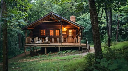 House in the wood wallpaper