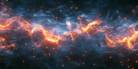 Dynamic Abstract Technology Layers of waves Background with Particle Lines, Graphic Resources, abstract graphic, banner design, pattern design, wallpaper, web background template