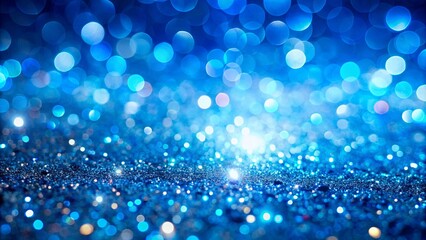 Abstract bright glittering blue background with a rendered out-of-focus effect