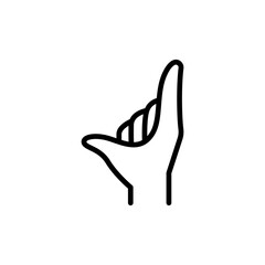 Hand icon in thin line style vector illustration graphic design