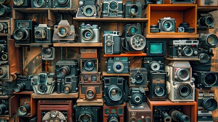 Obraz premium Vintage camera collection