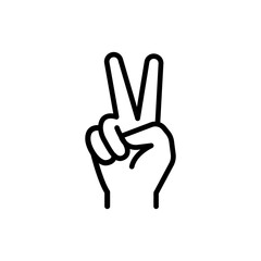 Victory icon in thin line style vector illustration graphic design