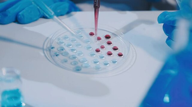 medical research laboratory Asian male scientist working using digital tablet analyze the sample record biochemical data medical science laboratory development of microbiology advanced equipment.