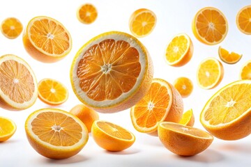 slices of some fresh and delicious flying oranges