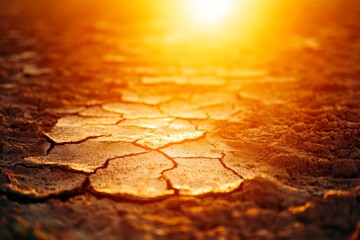 Fototapeta premium Concept of Global warming, Heat waves, Global warming impacts , Generative AI