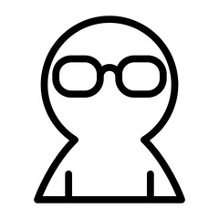Blind icon in thin line style vector illustration graphic design