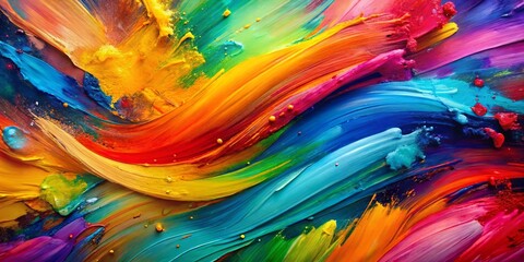 Vibrant and energetic abstract artwork with bold brushstrokes