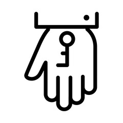 Key success icon in thin line style vector illustration graphic design